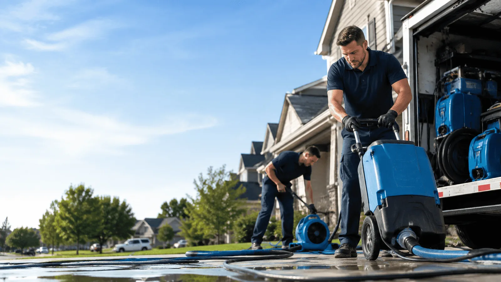 Dehumidification being performed in Greenfield Park, NY